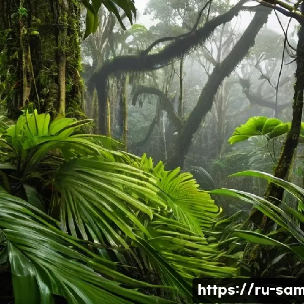 사모아 야생 동물 보호구역 - **Samoan Rainforest Serenity with Flying Fox**
    "A wide-angle, serene view of a pristine Samoan t...
