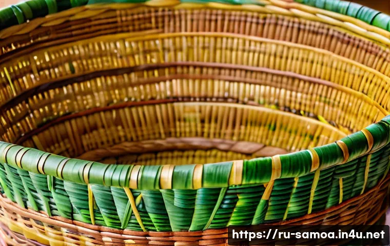 사모아의 전통 바구니 짜기 체험 관련 이미지 1